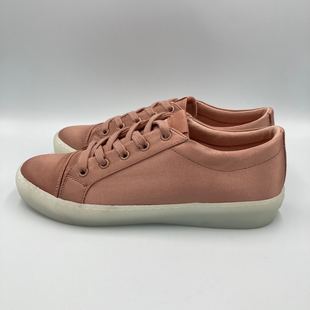 ALDO Rinna Satin Pink Lace Up Low Top‎ Sneakers Women's Shoes Size 9